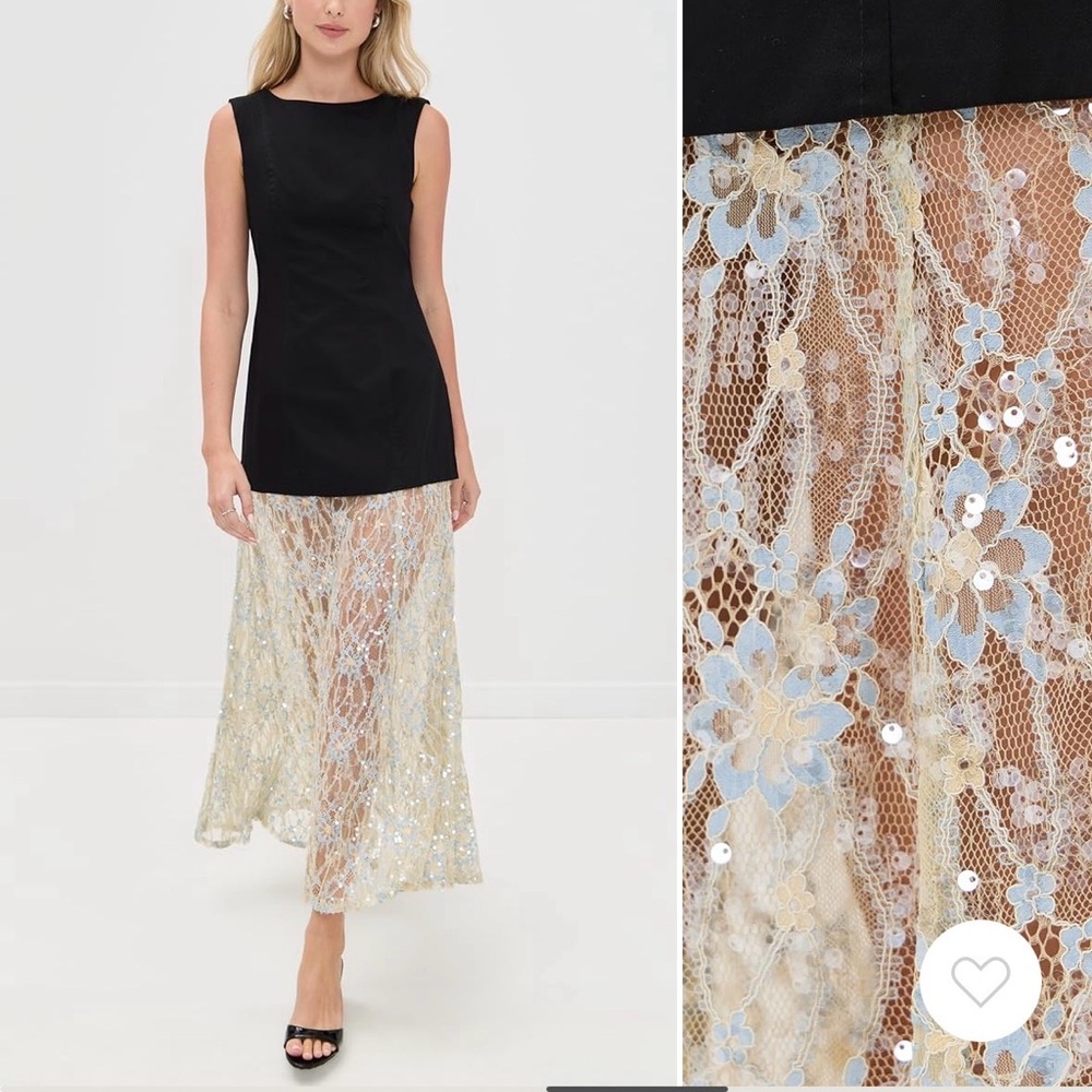 VRG Grl Robbie Sequin Maxi Dress Black